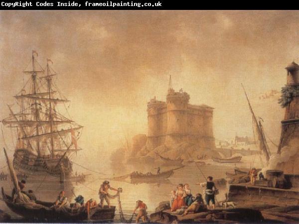 Charles-Francois de la Croix Harbour with a Fortress